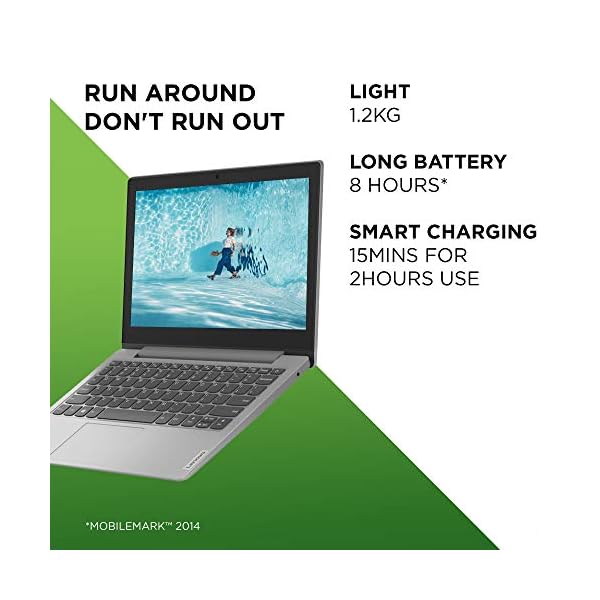 Lenovo IdeaPad 1i 11.6'' Laptop - Intel Celeron N4020 Processor, 4GB RAM, 64GB Storage, Windows 10S, Ice Blue + Office…