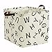 Storage Basket, Large Square Basket Storage - Waterproof and Folding Canvas Fabric Kids Laundry Basket (English Word)