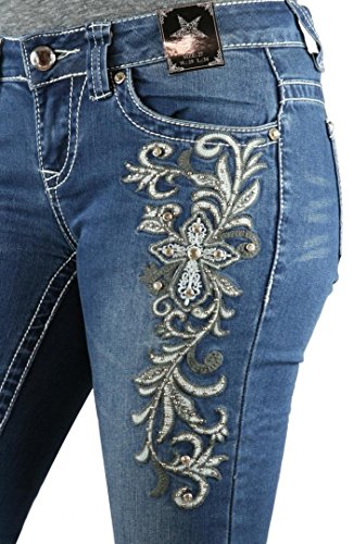 tall embroidered jeans