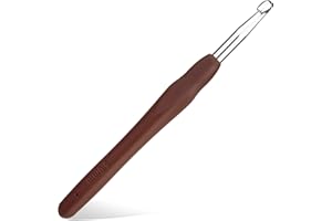 kgxulr 6 mm Aluminum Soft Grip Rubber Handle Crochet Hook, Ergonomic Knitting Needle for Beginners and Handmade DIY Knitting Crochet