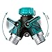 YEAHBEER Garden Hose Splitter,2 Way Hose Connector, with 3/4 Connector - Comfortable Rubberized Grip(3 Free Washers)