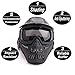 Anyoupin Paintball Mask, Airsoft Mask Full Face with Goggles Impact Resistant for Airsoft BB Hunting CS Game Paintball and Other Outdoor Activities Black Gray Lens