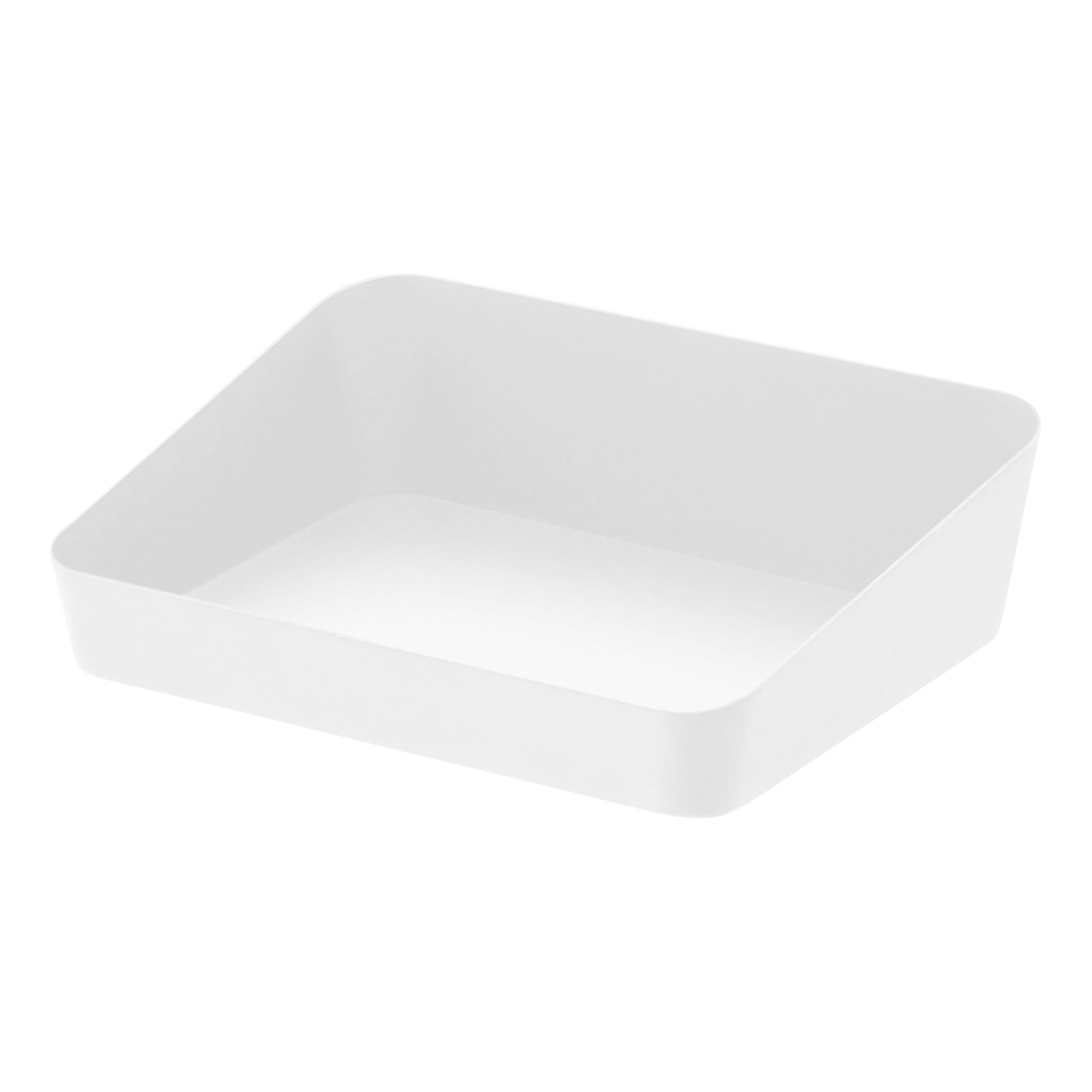 Yamazaki 4219 TOWER Amenity Tray M, white, Steel, Minimalist, 17.5 x 13.5 x 5 cm