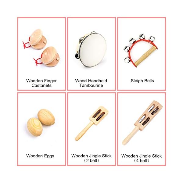 Ulifeme-Musical-Instruments-Wooden-Percussion-Instruments-for-baby-Kids-and-Toddler-Childrens-23pcs-Pure-Wood-Toys-Set-Premium-Percussion-Rhythm-Kit-Girls-Boys-Gift-Pure-Cotton-Bag-Packed Ulifeme Musical Instruments, Wooden Percussion Instruments for baby, Kids and Toddler, Children's 23pcs Pure Wood Toys…