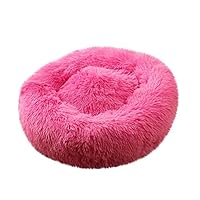Lomsarsh Pet Bed Dog Round Cat Winter Warm Sleeping Bag Long Plush Soft Pet Bed Calming Bed Pet Nest Round Depth Kennel Pet Nest