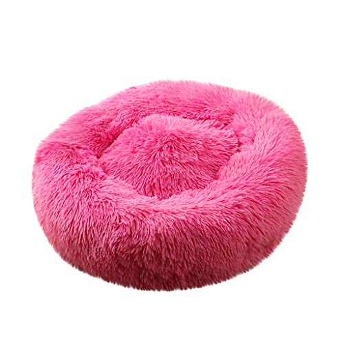 Bravetoshop Calming Shag Vegan Fur Donut Cuddler Winter Warm Dog Bed Ultra Soft Pet Donut Cuddler Round Dog and Cat Sleeping Nest Mats - Thumbnail 2