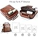 Sunmig Men's Genuine Leather Shoulder Bag Messenger Briefcase CrossBody Handbag (Brown)