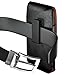 iPhone X Belt Case, Apple iPhone X Case with Belt Clip, Swivel Belt Clip Leather Pouch Cell Phone Holster Holder for iPhone X, Fits iPhone X with Thin Protective Cover on - Black