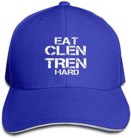 JZNEW Eat CLEN TREN Hard Running Unisex Peaked Cap Baseball Hat RoyalBlue