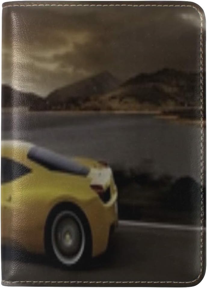 Perfect Ferrari 458 Italia Yellow Car Side View Speed Leather Passport Holder Cover Case Travel One Pocket Passport Covers Get The Latest Www Angryowl In