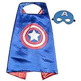  ERT13 Kids Dress up Comic Cartoon Superhero Costume with Satin Cape and Matching Felt Mask