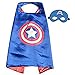  ERT13 Kids Dress up Comic Cartoon Superhero Costume with Satin Cape and Matching Felt Mask