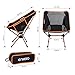 ENKEEO Camping Chair Folding Portable Mesh Picnic Seat with 330 lbs. Capacity, Backrest, Pocket and Carry Bag, for Fishing, Hiking, Picnic and Travel (Black)