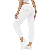 MoFiz Women's Lightweight Hiking Cargo Pants Outdoor Quick Dry Casual Travel Sweatpants Joggers Elastic Waist Button Pockets