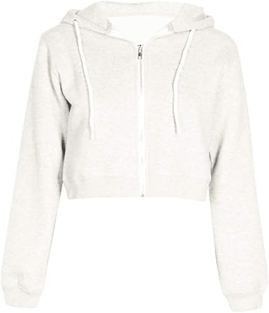 ladies white sweatshirt jacket
