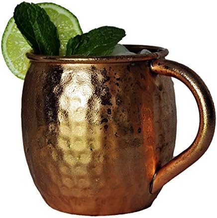Premium Hammerd Copper Mug - Huge 16oz Beverage Cup. High Quality and Unique. Perfect for Trendy Moscow Mule Vodka Drinks.