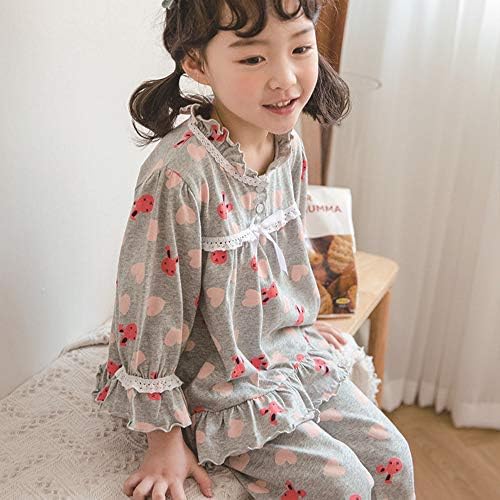 女の子 パジャマ ガールズ ワンピース 長袖 上下セット ルームウェア かわいい ナイトウェア 子供服 キッズ 綿100 ルームウェア かわいい 部屋着 寝間着 寝巻き 快適 お姫様 グレー 100cm 150cm B087jqfnfc 1 500円 大人気 New Arrival 最安値挑戦 年中無休 高