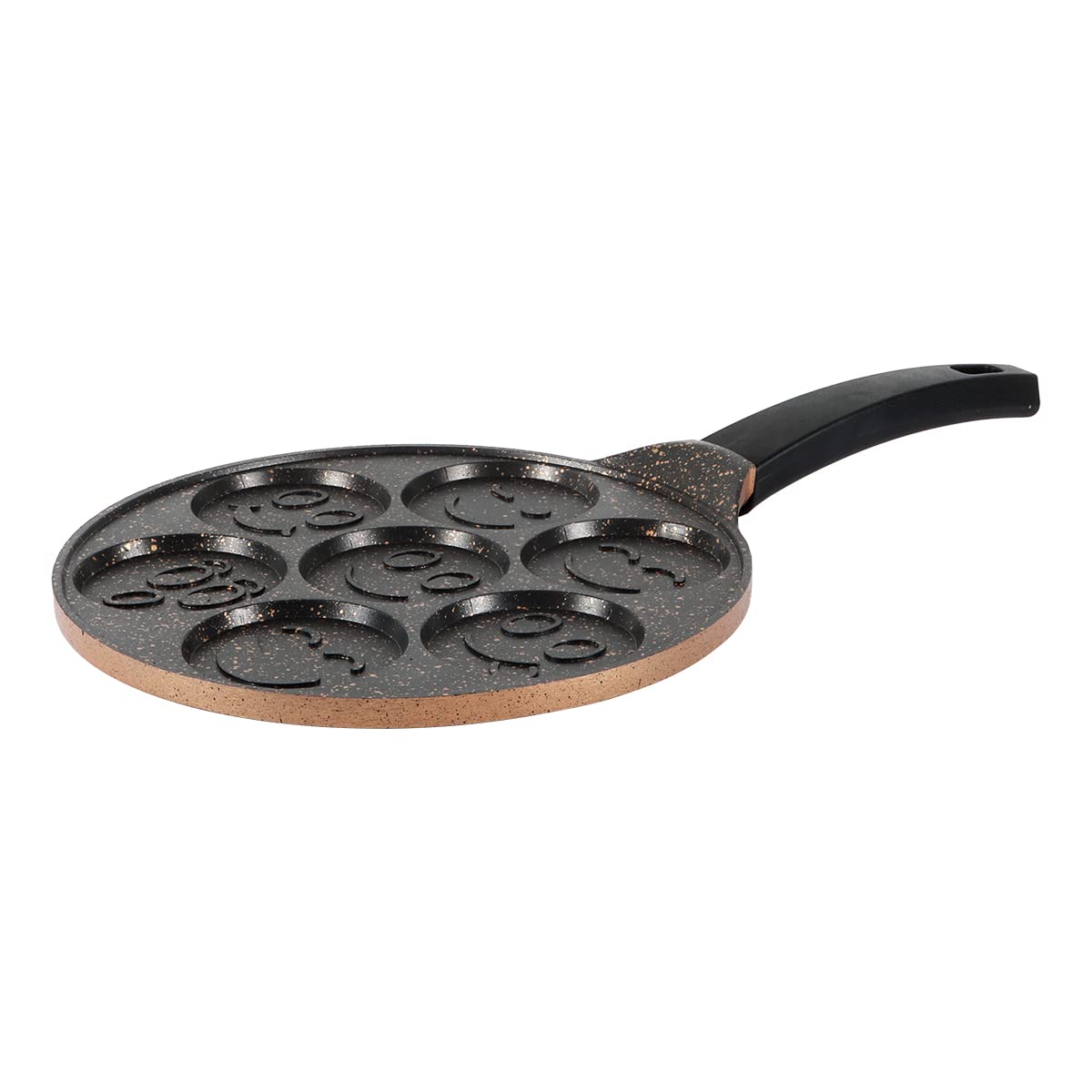 serenk Fun Cooking Pancake Maker, Cast Aluminium Non Stick Frying Pan, 7 Holes Mini Pancake Maker for Kids, 26cm