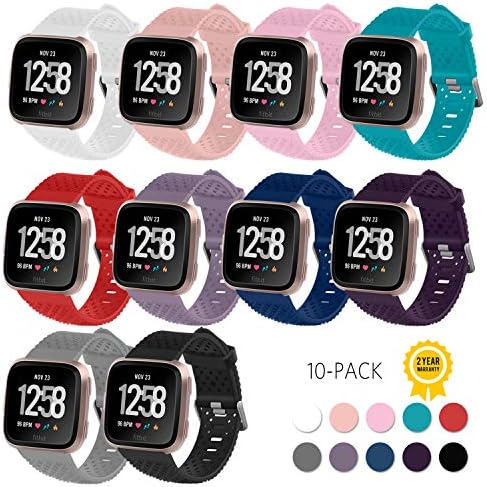 Gymu Fitbit Versa Bands,Fitbit Versa Bands for Women Men Small Large, Replacement Accessory Breathable Bracelet Strap with Secure Metal Buckle for Fitbit Versa Smartwatch