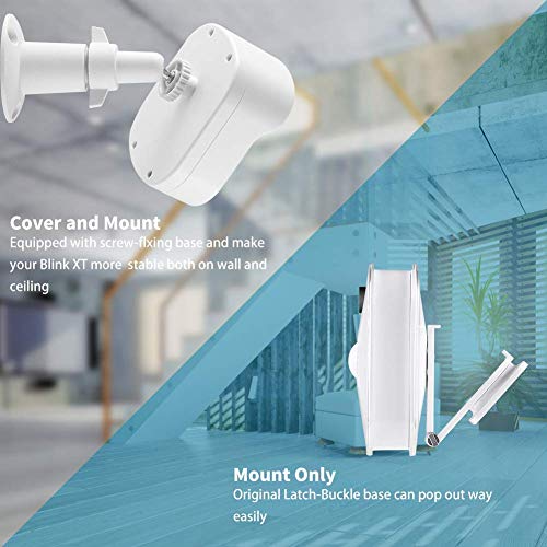 Blink XT2 Wall Mount Bracket,Full Protective Housing and Metal Mount for Blink XT2 Blink XT Cameras Weather Proof Adjustable Indoor Outdoor Mount and Cover for Blink XT Camera Security System (White)