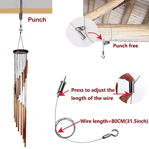 image for Super More Wind Chimes Outdoor with 18 Aluminum Alloy Tubes and 1 Hook