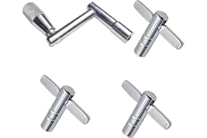 Taicols 4 Drum Adjustment Keys, 3 T-shaped Drum Wrenches+1 Z-shaped drum wrench, percussion instrument parts for drummers