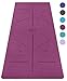 Ewedoos Eco Friendly Yoga Mat with Alignment Lines, TPE Yoga Mat Non Slip Textured Surfaces ¼-Inch Thick High Density Padding to Avoid Sore Knees, Perfect for Yoga, Pilates and Fitness (New Purple)thumb 1