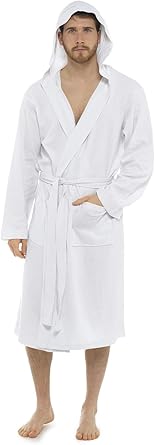 mens navy waffle dressing gown