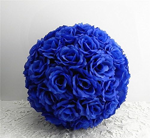 10 PCS HOT SELL Colorful High ,Quality 15-40CM Rose Pomander Flower Kissing Ball Color:Blue Size:Diameter:20cm 7.8"