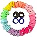 YuanKanJu Hair Ties for Toddlers 100 PCS Cute 10 Colors 1.25 Inch Mini Seamless No Pull Small Size Hair Bands Ponytail Holder YYM