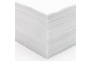 Eppingwin 60 PCS White Felt Sheets, 4"x4" Felt Squares,Soft Felt for Crafts, Felt Fabric Sheets for DIY Patchwork