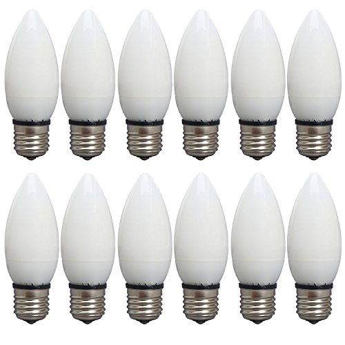 New ViriBright, New Technology! 25 Watt Equivalent, Dimmable, B10, Candelabra LED Light Bulb (12 Pack), E26 Edison Base, Warm White (Soft White), Maximum Energy Saving, Super Value Pack