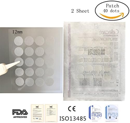DXRcare 40 patch Wound Dressing for Skin Acne Pimple Care Hydrocolloid Patch ,Ultra thin Acne Cover,ydrocolloid wound dressing Acne Spot Pimple Absorbing Cover Patch, Drug-Free, Gentle,Help care skin