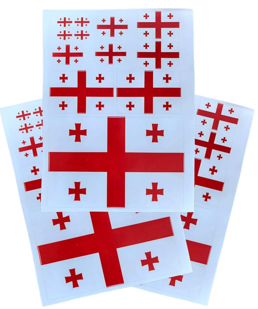 EUIOSFDC Decal in Multiple Sizes Georgia Flag