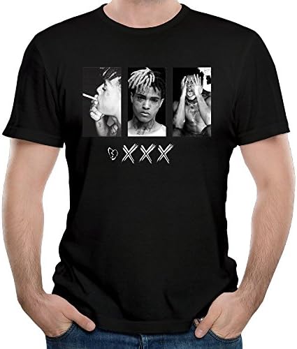 Xxxtentacion Personalized Stylish Short-Sleeved Shirt for Mens Black X-Large