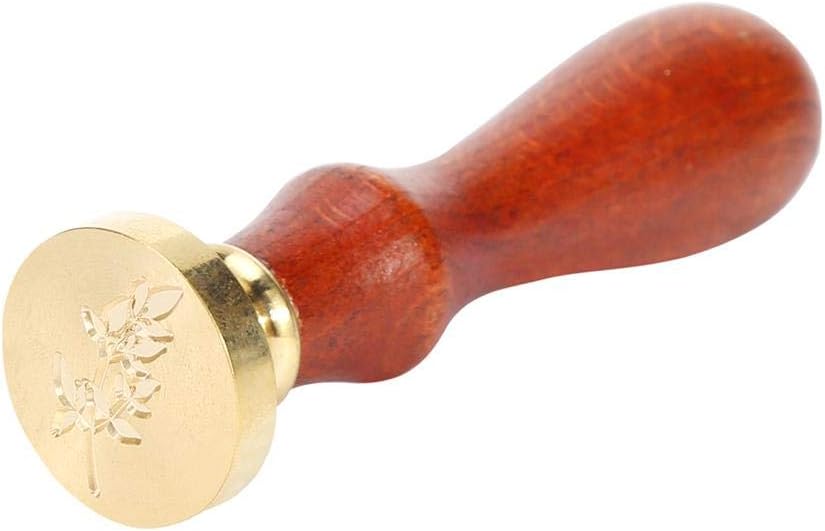 Prosperveil Vintage Holly Leaf Wax Seal Stamp Wedding Custom Sealing Wax Stamp with Wood Handle for Invitation Letter Envelops Craft Decoration