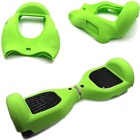 [WheelElite] Silicone Case Scratch Protector Wrap Rubber Cover Protective Skin for 6.5 Inch Hover Board 2 Wheels Balance Scooter (Green)
