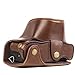 MegaGear Panasonic Lumix DMC-GX85, DMC-GX80 (12-32mm) Ever Ready Leather Camera Case and Strap, with Battery Access - Dark Brown - MG1301