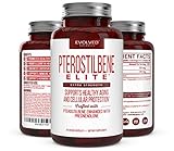 Premium Pterostilbene 50mg Plus Pregnenolone 30mg–Pterostilbene Supplement for Natural Anti-Aging Support, Hormone Balance, Cardiovascular Health, Anti-Inflammatory & Antioxidant-60 Vegan Caps