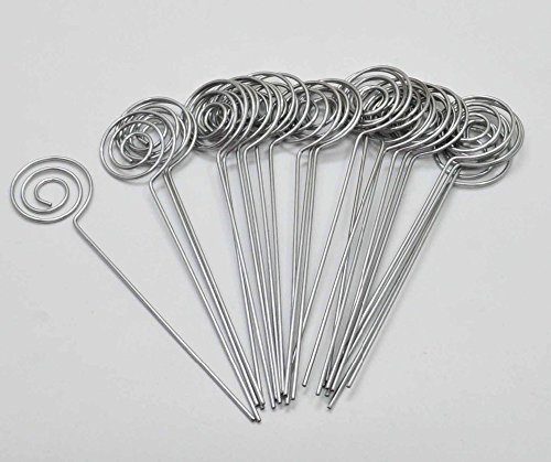 50pcs DIY Heart Ring Loop Star Shape Craft New Wire Clip Card Note Photo Memo Holder Metal Clamp Clay Cake Accessories Decor (Ring loop)