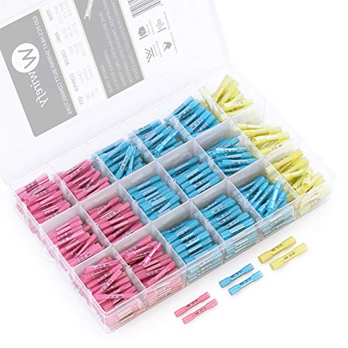 620 PCS Heat Shrink Butt Connectors - Electrical Connectors Kit - Solderless Wire Connectors - Automotive Marine Crimp Connectors by Wirefy