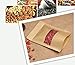 50 Packs Kraft Paper Lock Stand Up Bags Resealable Pouches with Window (6