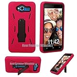 SKY 5.0W Premium Rugged Tough Hybrid Armor Heavy Duty Kickstand Case (HVD Red)