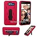 SKY 5.0W Premium Rugged Tough Hybrid Armor Heavy Duty Kickstand Case (HVD Red)