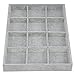 ORIGIA 12 Grids Velvet Jewelry Tray Showcase Display Storage Closet Drawer Organizer