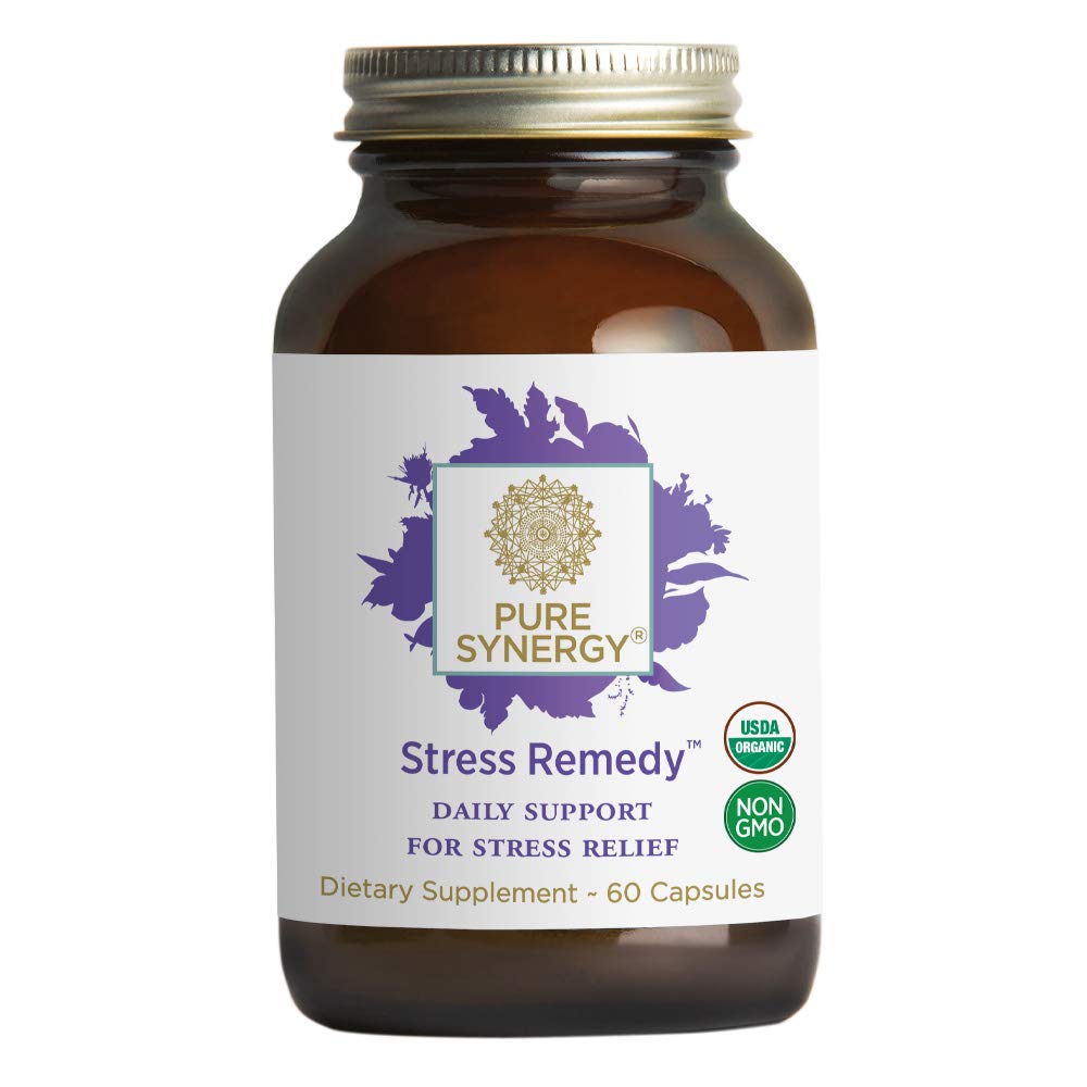 Pure Synergy Stress Remedy™ (60 Capsules) 9 Stress-Relieving Organic Herbal Extracts Including Ashwagandha, Rhodiola & More