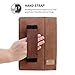 Snugg iPad 2 Case - Smart Cover with Kick Stand (Distressed Brown Leather) for Apple iPad 2