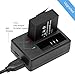TEKCAM Rechargeable Battery 2 Pack and Rapid Dual Charger for Waterproof Action Camera (2 x 900mAh Battery+Charger)