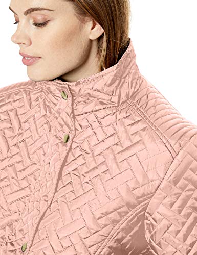 Big Chill Women's Plus Size Basket Weave Quilted Anorak Jacket, Blush, 3X - Thumbnail 2