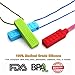 Sensory Chew Necklace (6 Value Pack with Colored Cords + Bonus Pencil Topper), Silicone Chewy for ADHD, Teething, Autism, Oral Motor Chew Toy for Boys and Girls,Non-Toxic Teething Toys for Kids